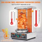 Shawarma Grill Machine, 13 Lbs Capacity, Chicken Shawarma Cooker Machine With 2 Burners, Electric Vertical - Image 4